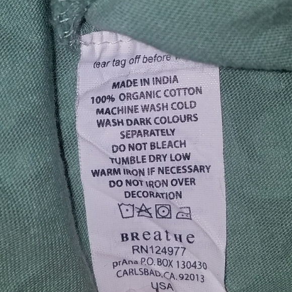 🎄3/$15 Prana Sage Green Organic Cotton Tank Top - Picture 5 of 6